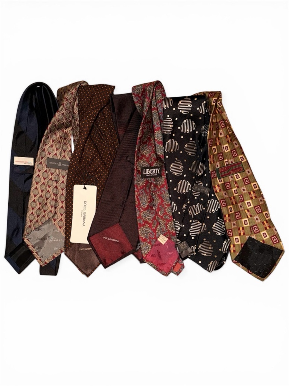 Designer tie lot 7 pcs Dolce & Gabbana Robert Talbott silk Neckties bundle - Picture 2 of 2